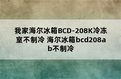 我家海尔冰箱BCD-208K冷冻室不制冷 海尔冰箱bcd208ab不制冷